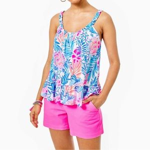 Lilly Pulitzer Tank-Loro Top in Rainforest Retreat XL